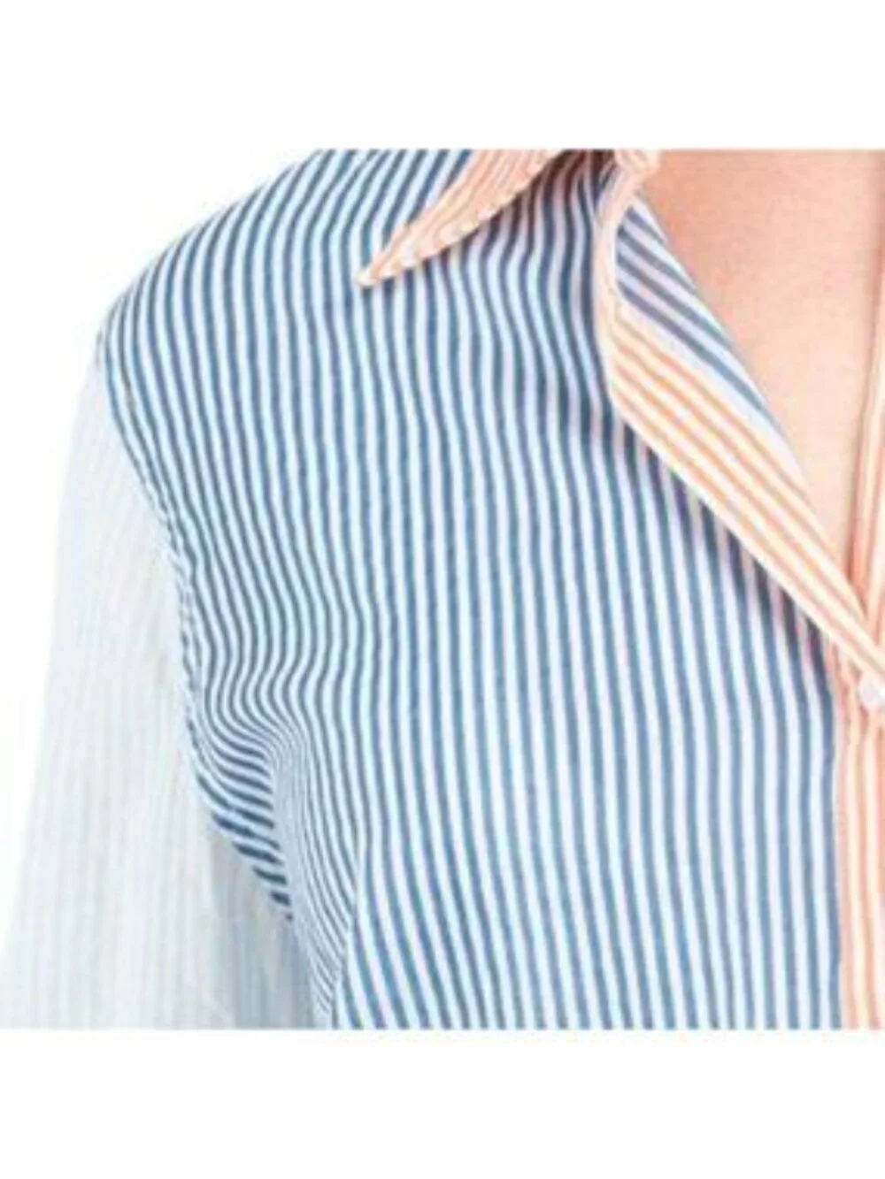 TRUE DESTINATION Voile Button Front Printed Cover-up Shirt - Picture 4 of 4